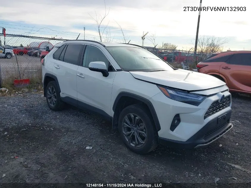 2022 Toyota Rav4 Limited VIN: 2T3DWRFV6NW132903 Lot: 12148154