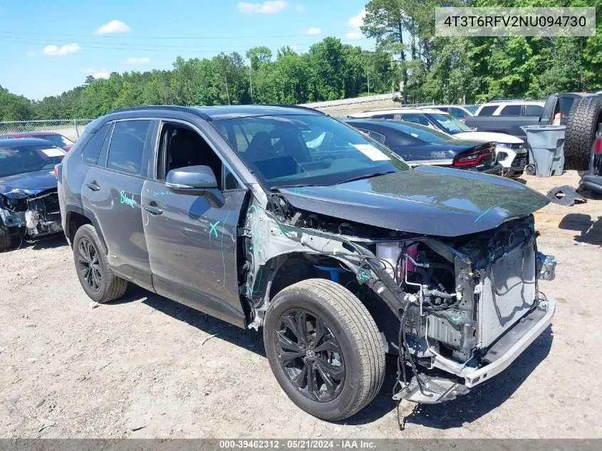 4T3T6RFV2NU094730 2022 Toyota Rav4 Se Hybrid