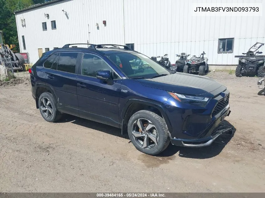 2022 Toyota Rav4 Prime Se VIN: JTMAB3FV3ND093793 Lot: 39484165