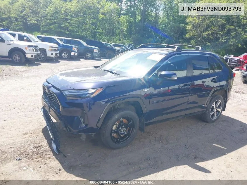 2022 Toyota Rav4 Prime Se VIN: JTMAB3FV3ND093793 Lot: 39484165