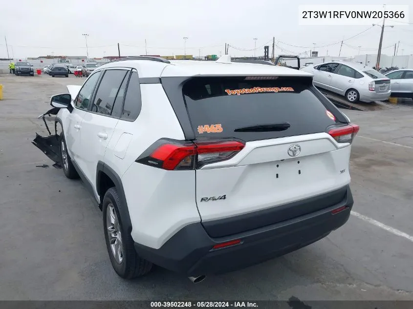 2022 Toyota Rav4 Xle VIN: 2T3W1RFV0NW205366 Lot: 39502248