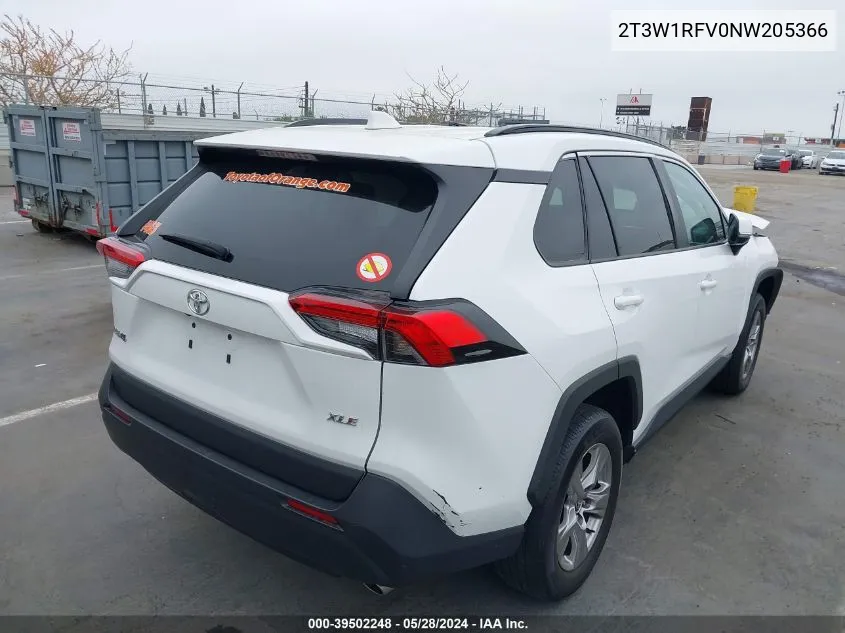 2022 Toyota Rav4 Xle VIN: 2T3W1RFV0NW205366 Lot: 39502248