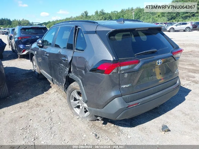 4T3MWRFV7NU064367 2022 Toyota Rav4 Le Hybrid