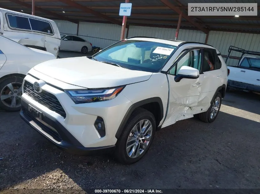 2022 Toyota Rav4 Xle Premium VIN: 2T3A1RFV5NW285144 Lot: 39700670