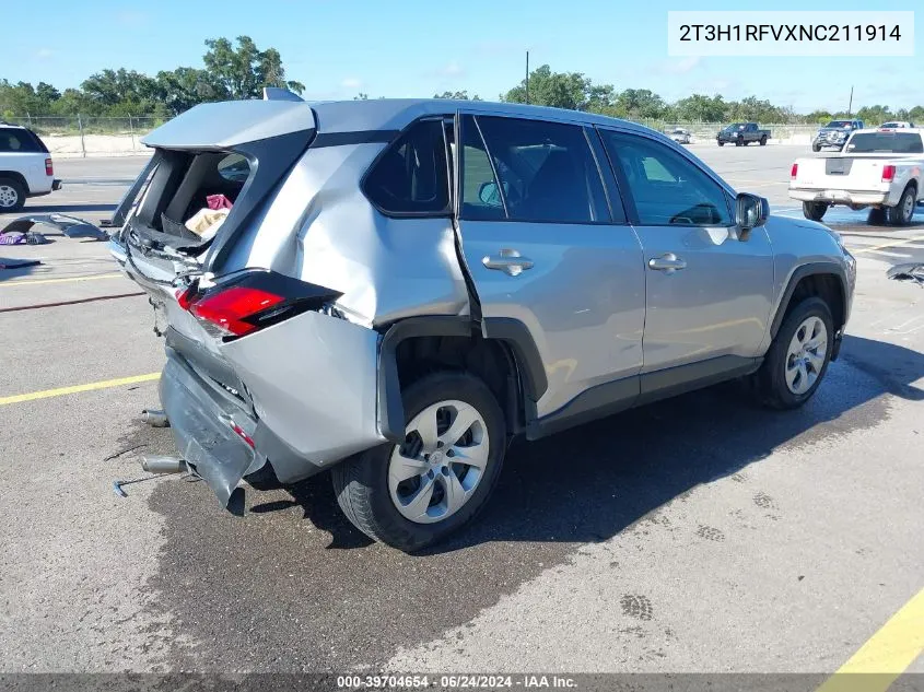 2022 Toyota Rav4 Le VIN: 2T3H1RFVXNC211914 Lot: 39704654