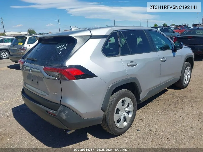 2T3H1RFV5NC192141 2022 Toyota Rav4 Le