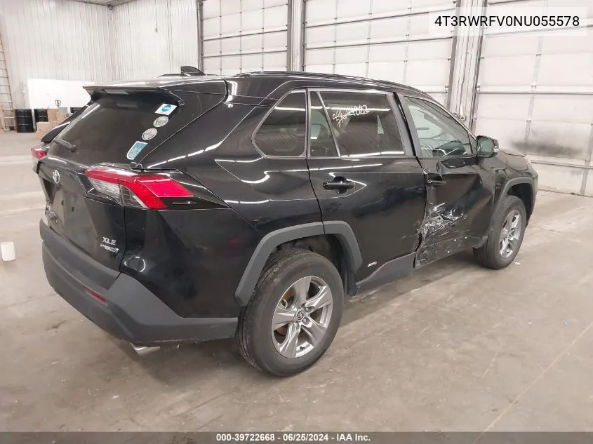 2022 Toyota Rav4 Hybrid Xle VIN: 4T3RWRFV0NU055578 Lot: 39722668