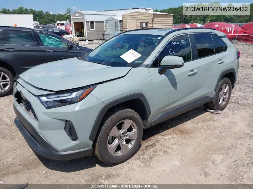 2022 Toyota Rav4 Xle VIN: 2T3W1RFV7NW236422 Lot: 39773368