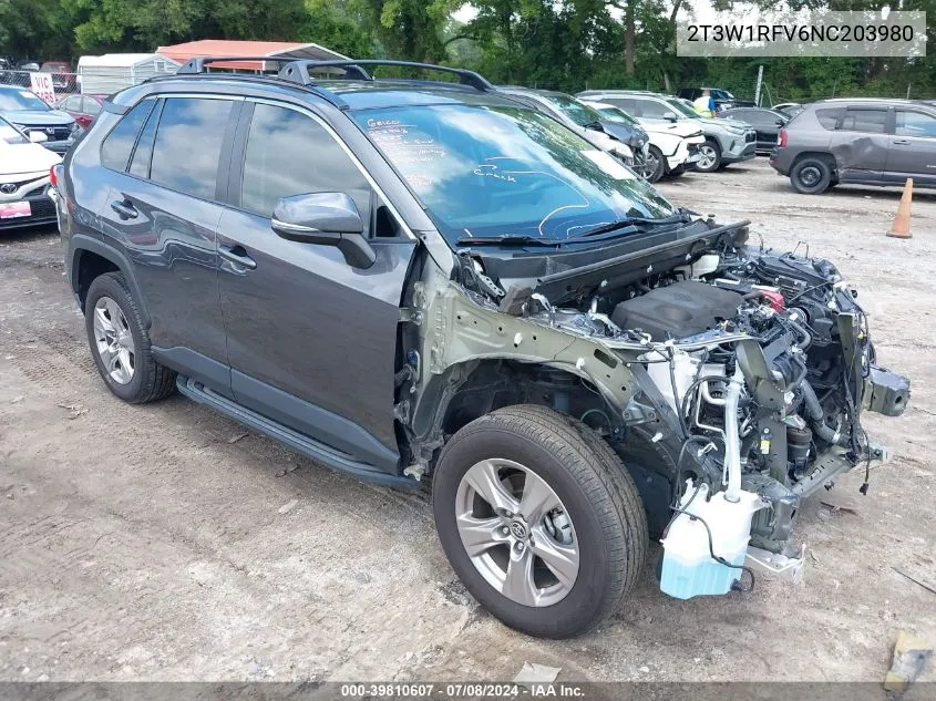 2022 Toyota Rav4 Xle VIN: 2T3W1RFV6NC203980 Lot: 39810607