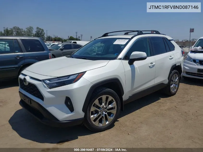 JTMC1RFV8ND087146 2022 Toyota Rav4 Xle Premium