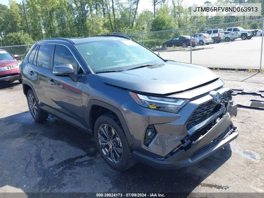 2022 Toyota Rav4 Hybrid Xle Premium VIN: JTMB6RFV8ND063913 Lot: 39824173