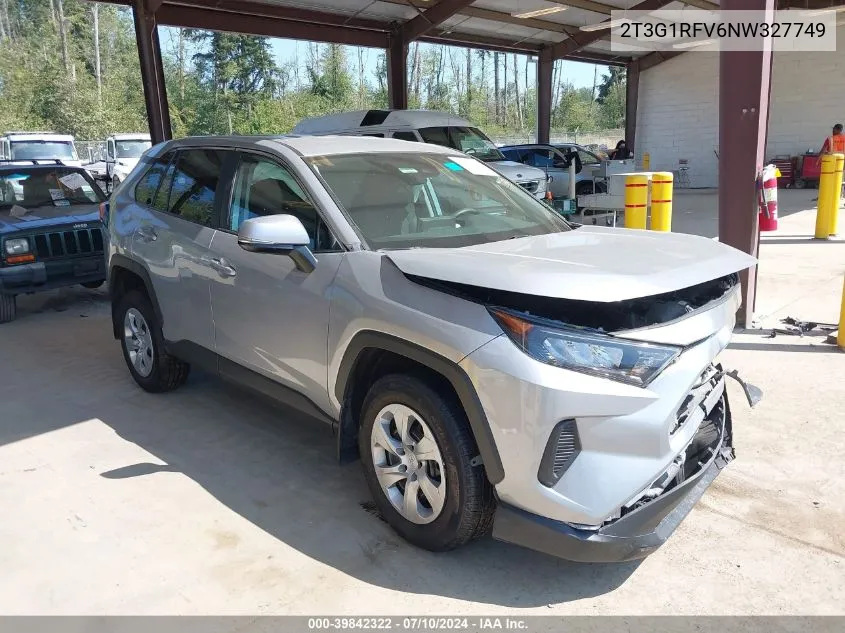 2022 Toyota Rav4 Le VIN: 2T3G1RFV6NW327749 Lot: 39842322