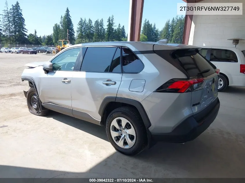 2022 Toyota Rav4 Le VIN: 2T3G1RFV6NW327749 Lot: 39842322