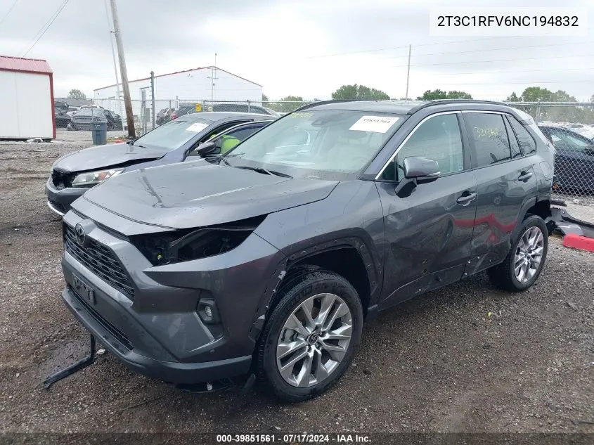 2T3C1RFV6NC194832 2022 Toyota Rav4 Xle Premium