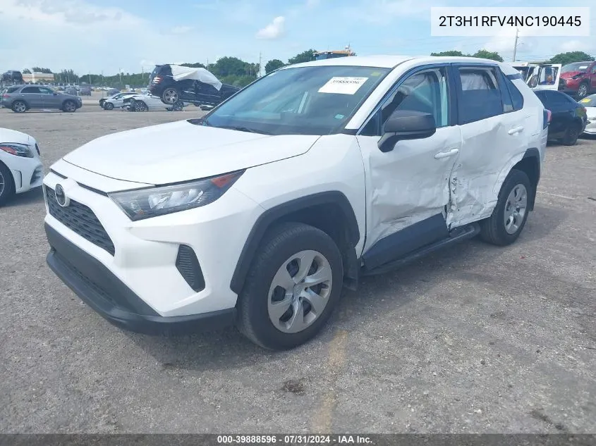 2T3H1RFV4NC190445 2022 Toyota Rav4 Le