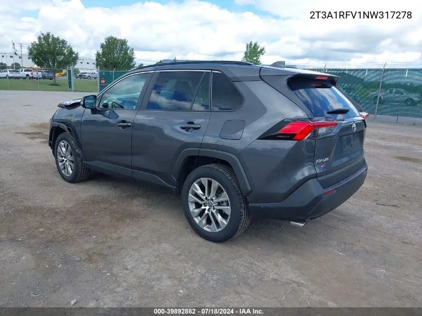 2T3A1RFV1NW317278 2022 Toyota Rav4 Xle Premium