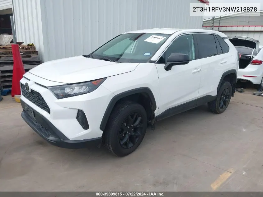 2022 Toyota Rav4 Le VIN: 2T3H1RFV3NW218878 Lot: 39899815