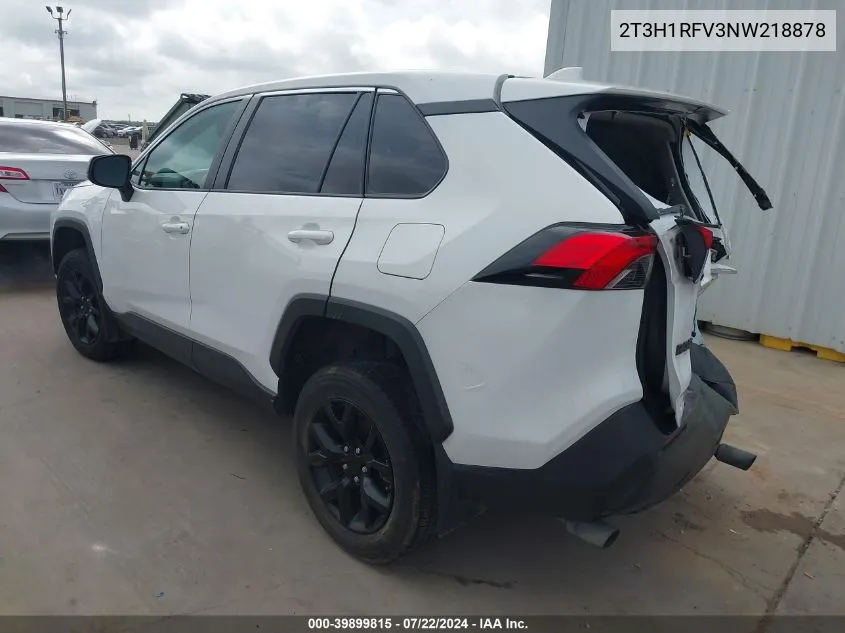 2022 Toyota Rav4 Le VIN: 2T3H1RFV3NW218878 Lot: 39899815