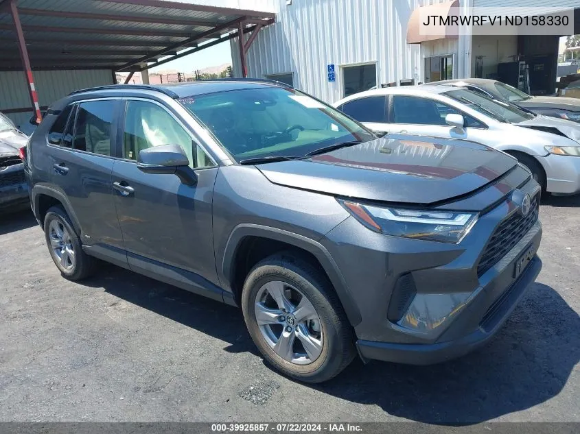 2022 Toyota Rav4 Hybrid Xle VIN: JTMRWRFV1ND158330 Lot: 39925857