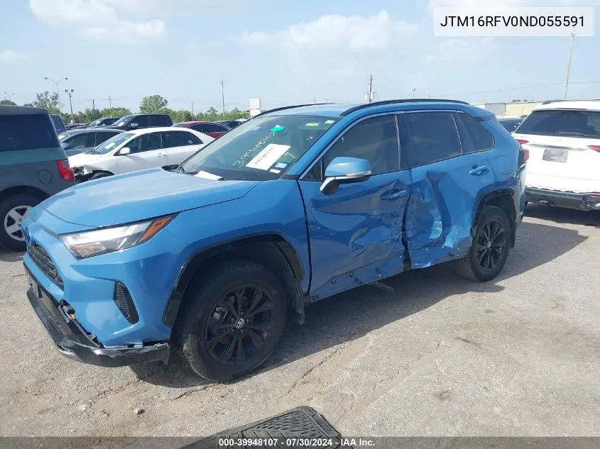 2022 Toyota Rav4 Hybrid Se VIN: JTM16RFV0ND055591 Lot: 39948107