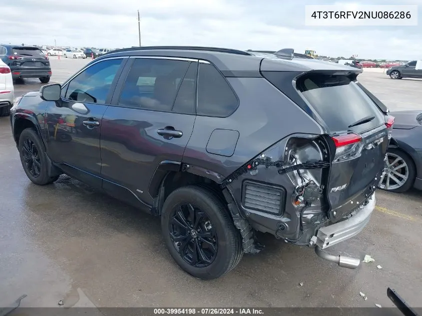 4T3T6RFV2NU086286 2022 Toyota Rav4 Hybrid Se