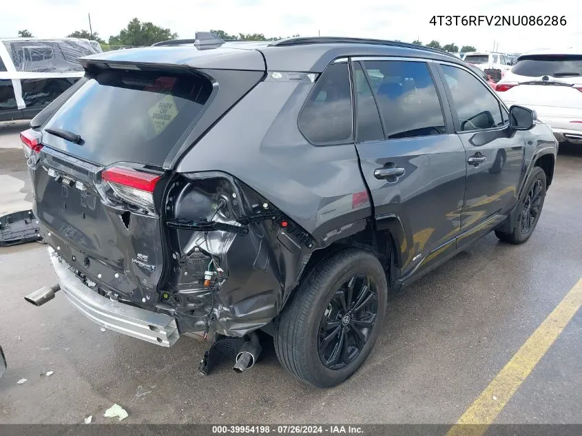 4T3T6RFV2NU086286 2022 Toyota Rav4 Hybrid Se