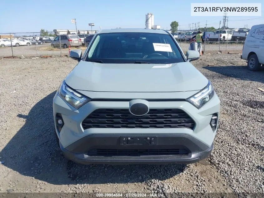 2022 Toyota Rav4 Xle Premium VIN: 2T3A1RFV3NW289595 Lot: 39954584