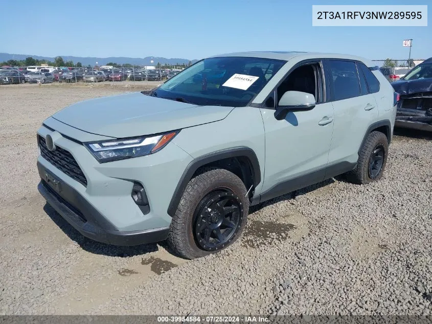 2022 Toyota Rav4 Xle Premium VIN: 2T3A1RFV3NW289595 Lot: 39954584