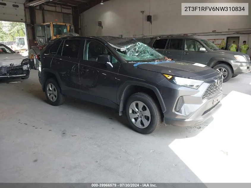 2022 Toyota Rav4 Le VIN: 2T3F1RFV6NW310834 Lot: 39966579