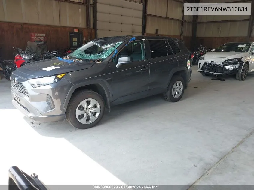 2T3F1RFV6NW310834 2022 Toyota Rav4 Le