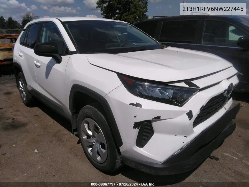 2022 Toyota Rav4 Le VIN: 2T3H1RFV6NW227445 Lot: 39967797