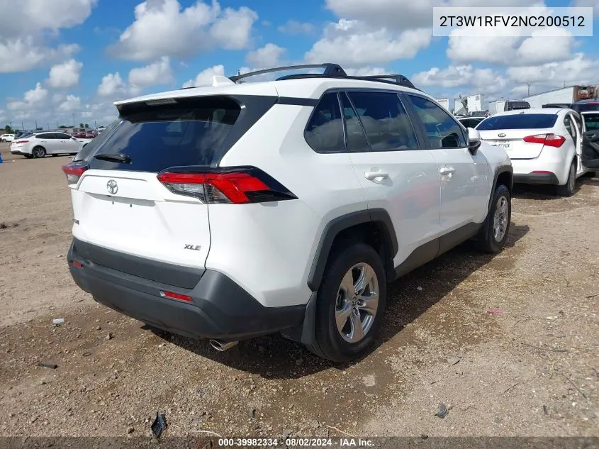 2022 Toyota Rav4 Xle VIN: 2T3W1RFV2NC200512 Lot: 39982334