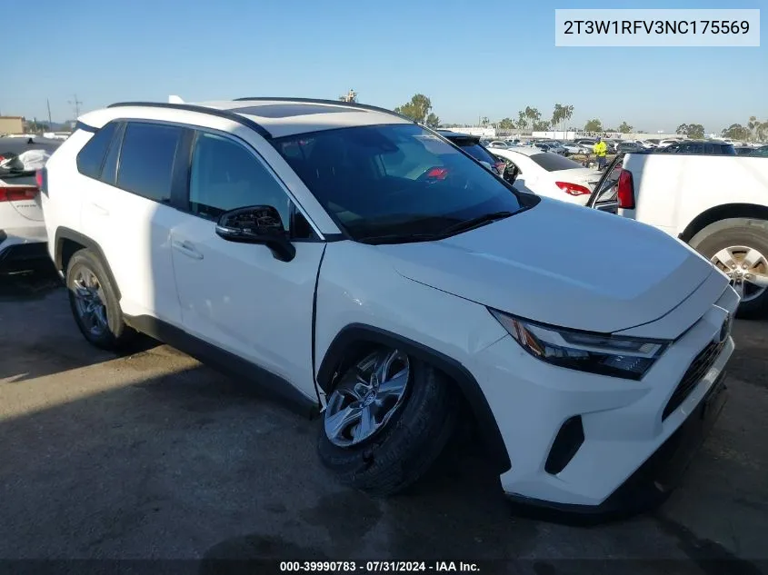 2T3W1RFV3NC175569 2022 Toyota Rav4 Xle