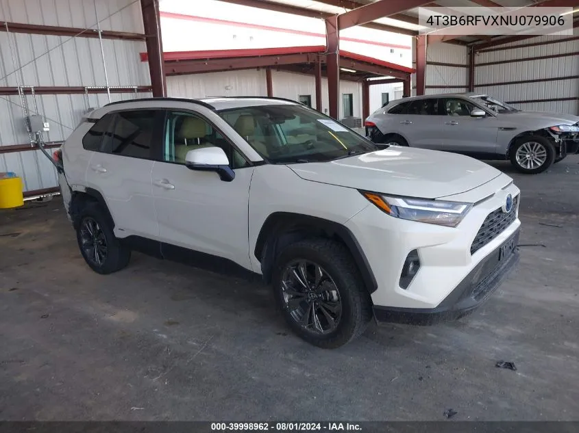 2022 Toyota Rav4 Hybrid Xle Premium VIN: 4T3B6RFVXNU079906 Lot: 39998962