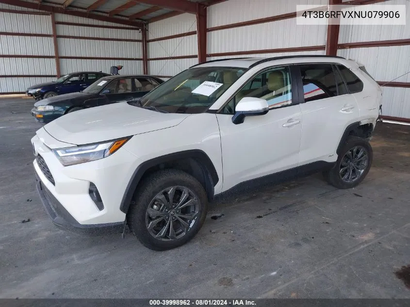 2022 Toyota Rav4 Hybrid Xle Premium VIN: 4T3B6RFVXNU079906 Lot: 39998962