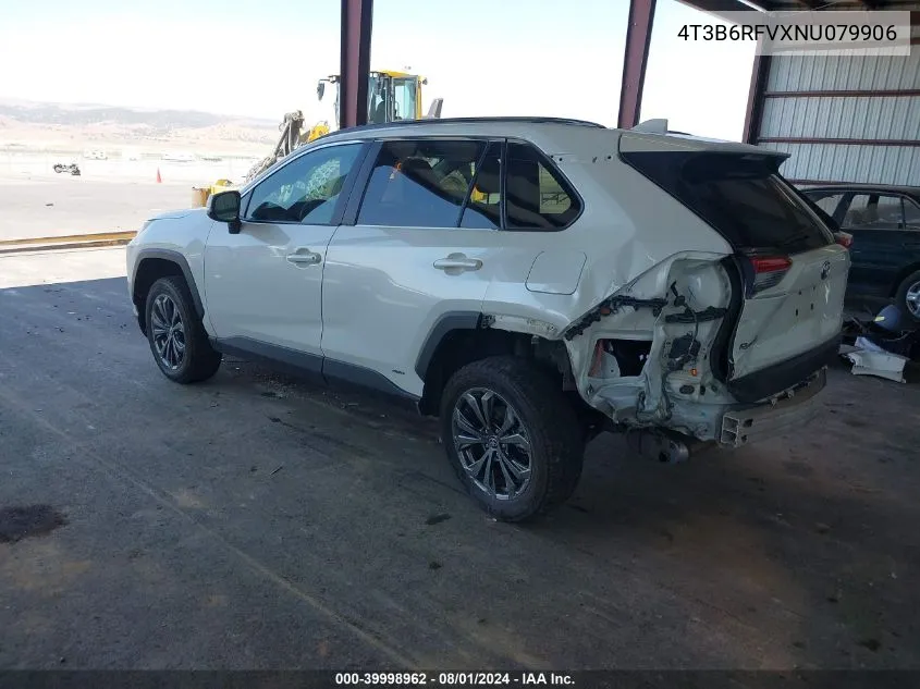 2022 Toyota Rav4 Hybrid Xle Premium VIN: 4T3B6RFVXNU079906 Lot: 39998962