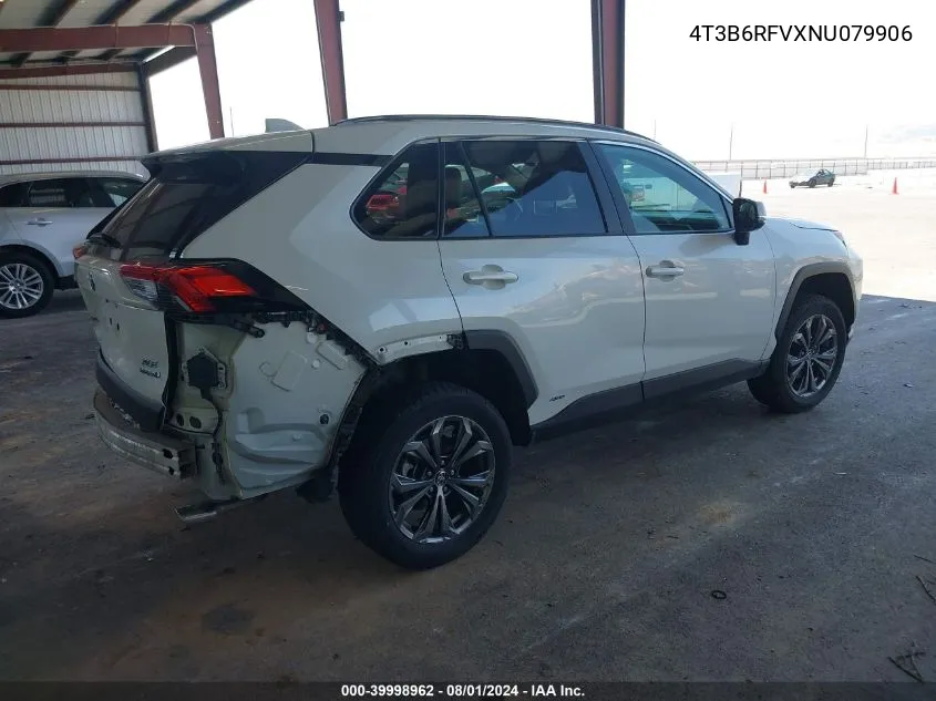 4T3B6RFVXNU079906 2022 Toyota Rav4 Hybrid Xle Premium