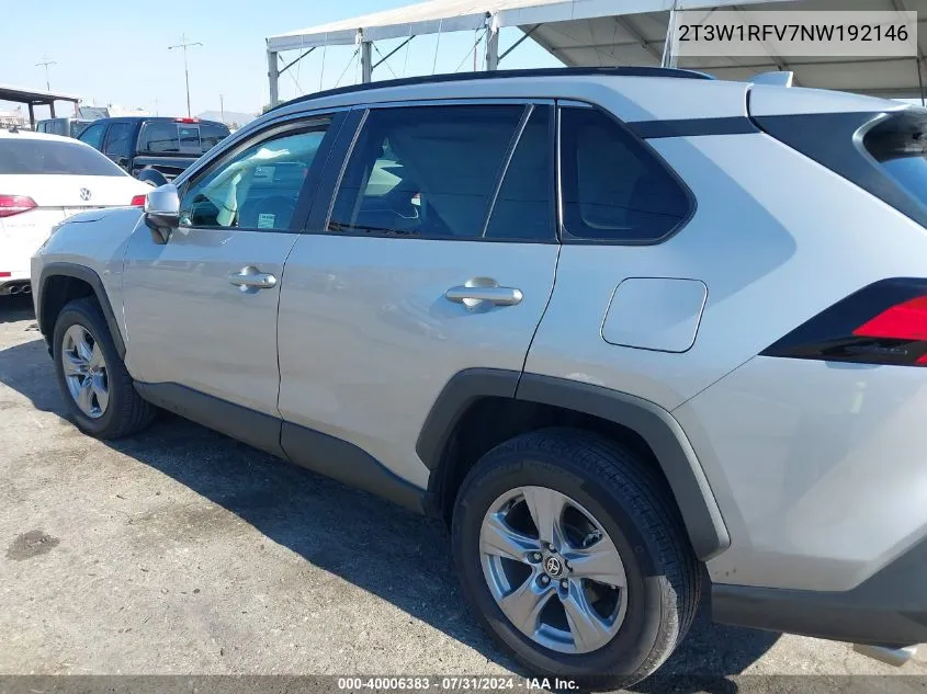 2022 Toyota Rav4 Xle VIN: 2T3W1RFV7NW192146 Lot: 40006383