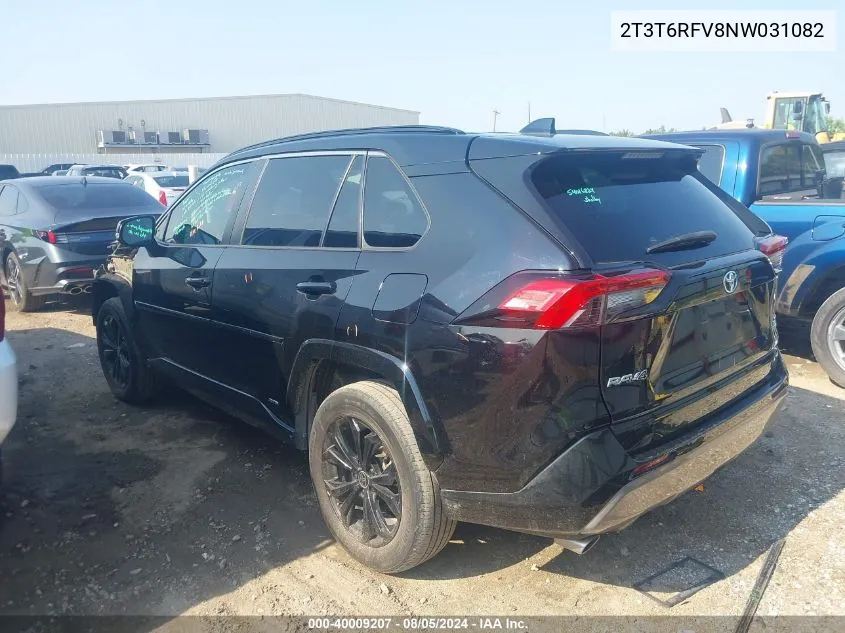 2T3T6RFV8NW031082 2022 Toyota Rav4 Hybrid Se