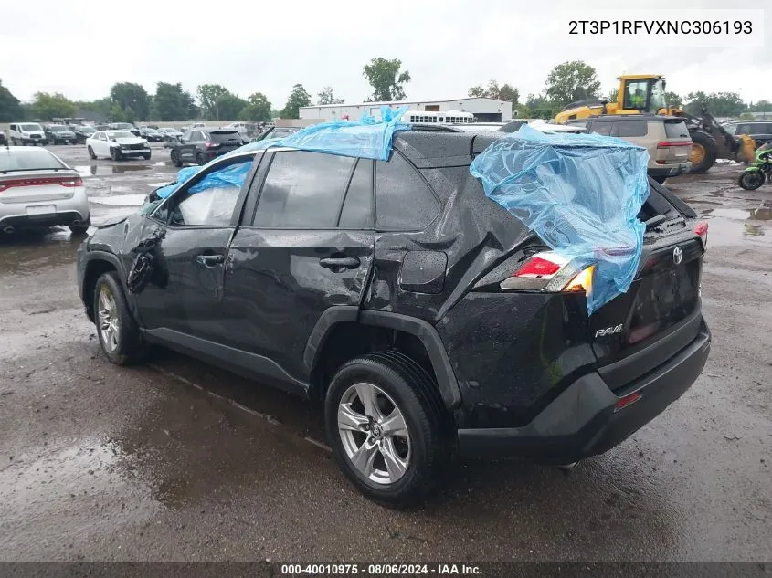 2022 Toyota Rav4 Xle VIN: 2T3P1RFVXNC306193 Lot: 40010975