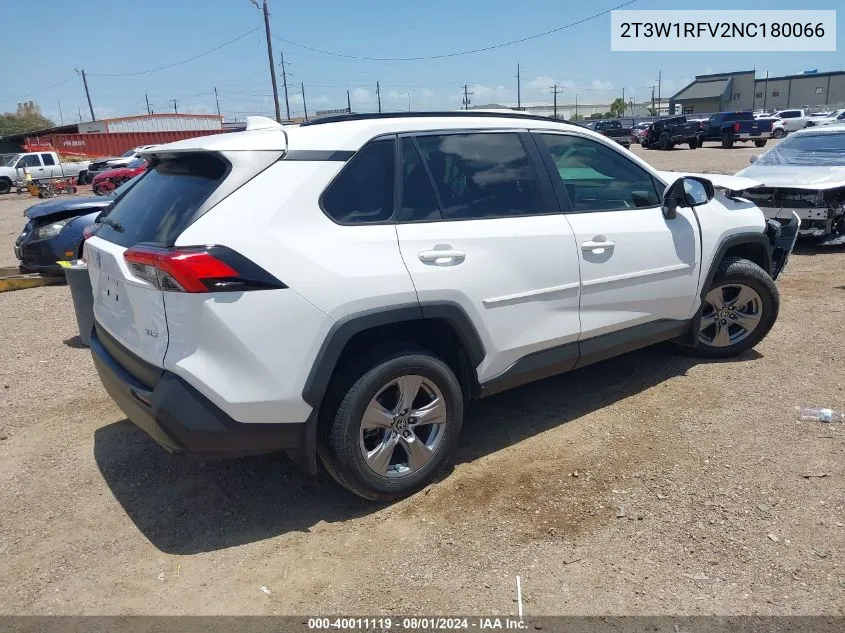 2022 Toyota Rav4 Xle VIN: 2T3W1RFV2NC180066 Lot: 40011119