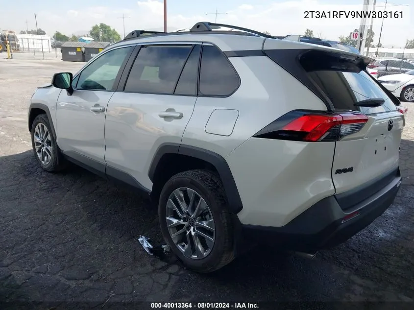 2022 Toyota Rav4 Xle Premium VIN: 2T3A1RFV9NW303161 Lot: 40013364