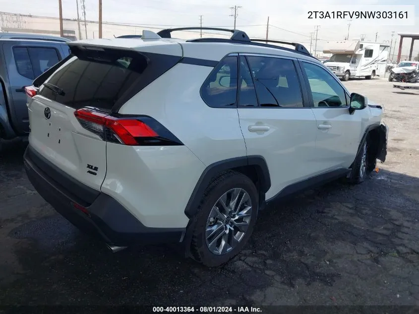 2022 Toyota Rav4 Xle Premium VIN: 2T3A1RFV9NW303161 Lot: 40013364