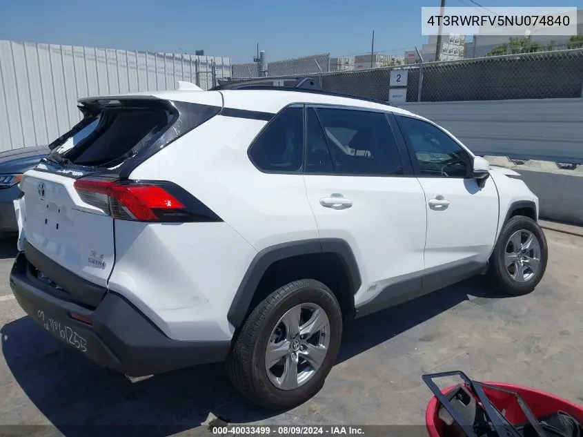 4T3RWRFV5NU074840 2022 Toyota Rav4 Hybrid Xle