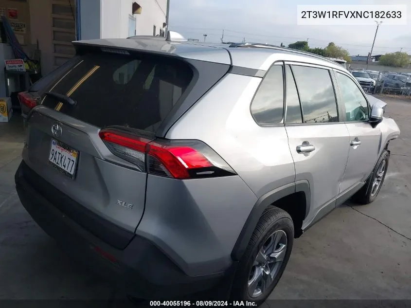 2022 Toyota Rav4 Xle/Xle Premium VIN: 2T3W1RFVXNC182633 Lot: 40055196