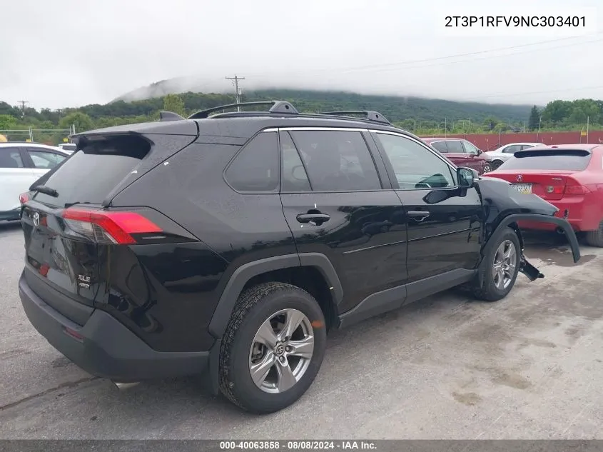 2022 Toyota Rav4 Xle/Xle Premium VIN: 2T3P1RFV9NC303401 Lot: 40063858