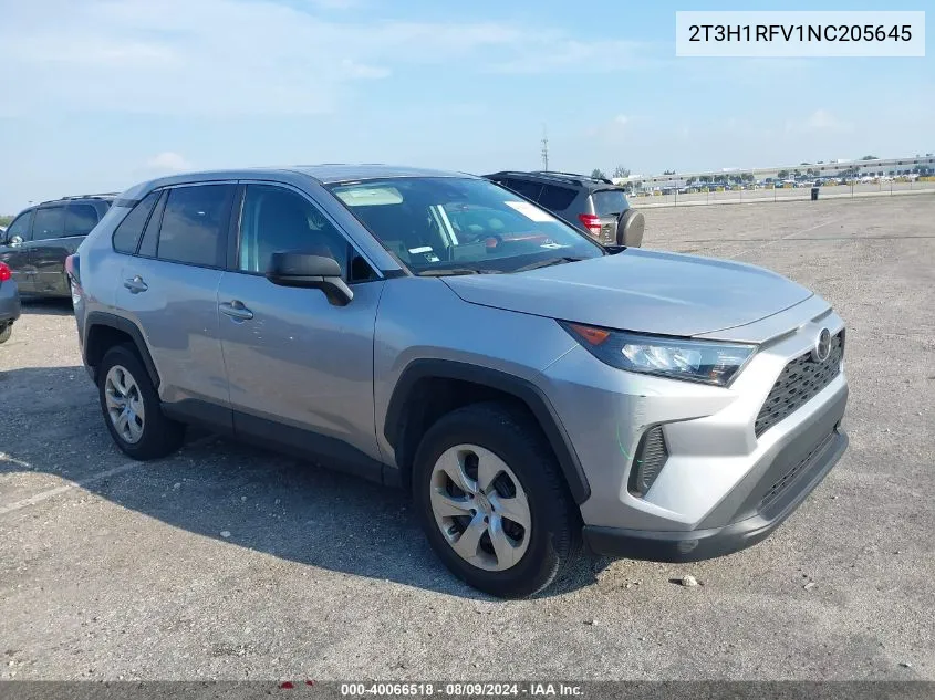 2T3H1RFV1NC205645 2022 Toyota Rav4 Le