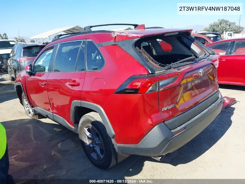 2022 Toyota Rav4 Xle VIN: 2T3W1RFV4NW187048 Lot: 40071620