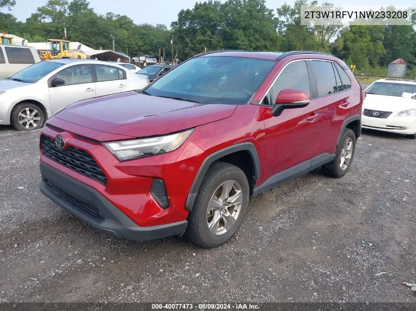 2022 Toyota Rav4 Xle VIN: 2T3W1RFV1NW233208 Lot: 40077473