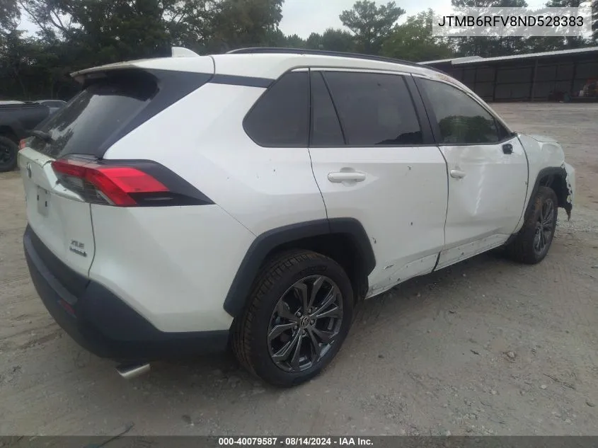 2022 Toyota Rav4 Hybrid Xle Premium VIN: JTMB6RFV8ND528383 Lot: 40079587